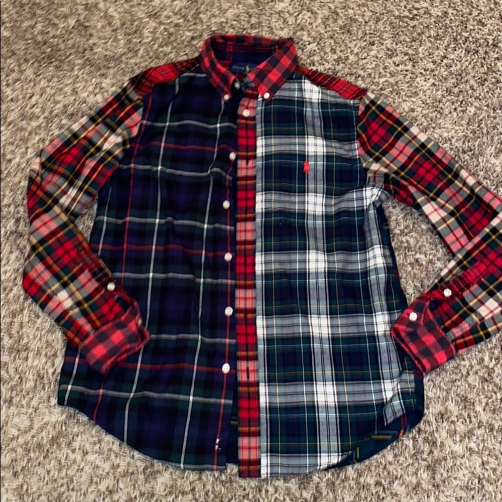 Boys Ralph Lauren button down Christmas shirt top